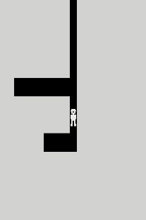 Tunnelkin, the deepest level in grey rock, with the shaft reaching a gallery below.